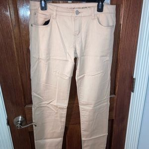 Celebrity pink peach/beige stretch material jeans